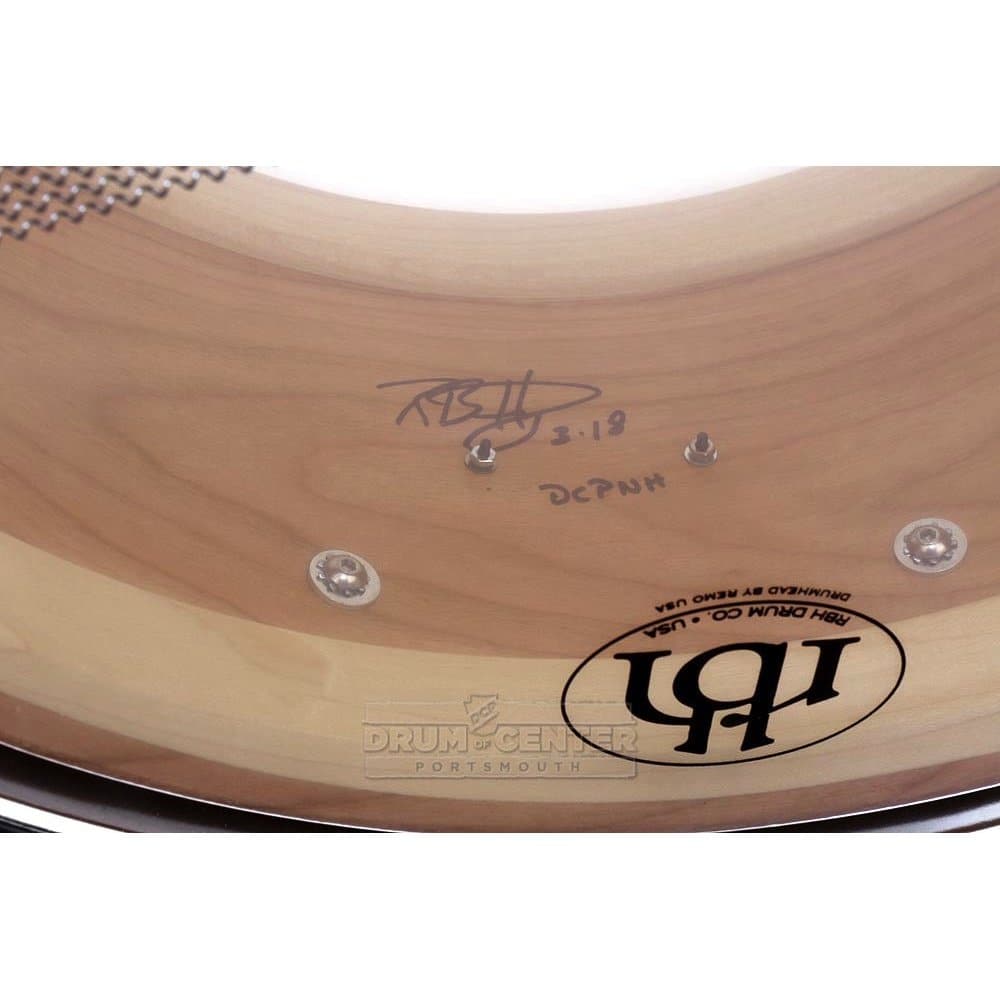RBH Prestige Solid Cherry Snare Drum 14x6.5 w/ Maple Rings