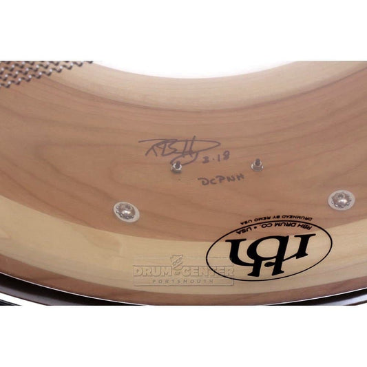 RBH Prestige Solid Cherry Snare Drum 14x6.5 w/ Maple Rings