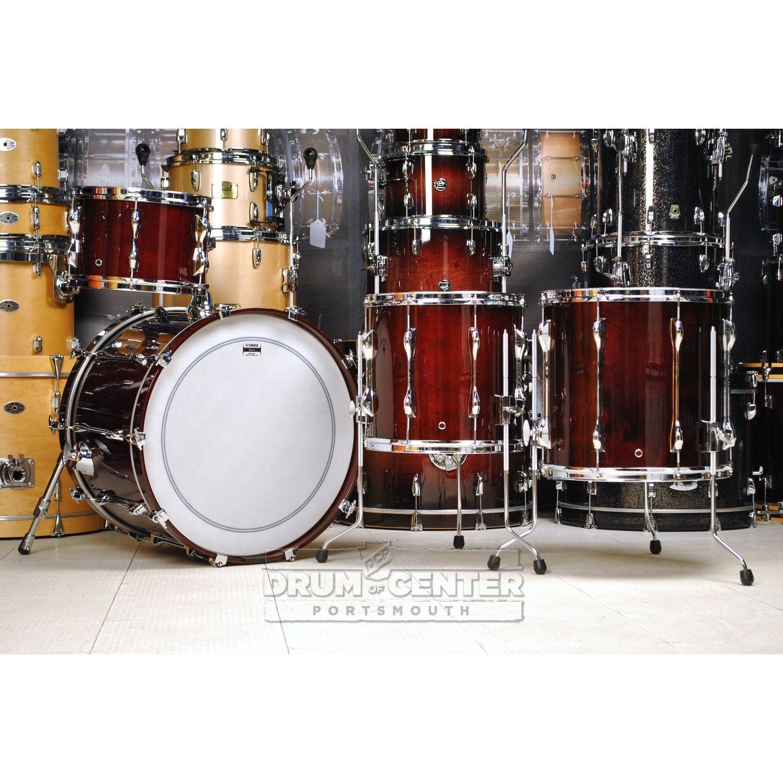 Yamaha Recording Custom 4pc Drum Set 1-Up/2-Down Classic Walnut