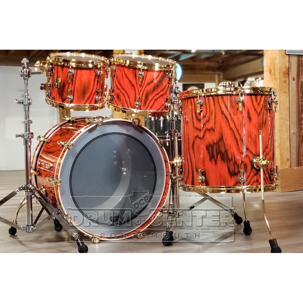 Sonor SQ2 4pc Drum Set Medium Maple - Fiery Red Veneer High Gloss