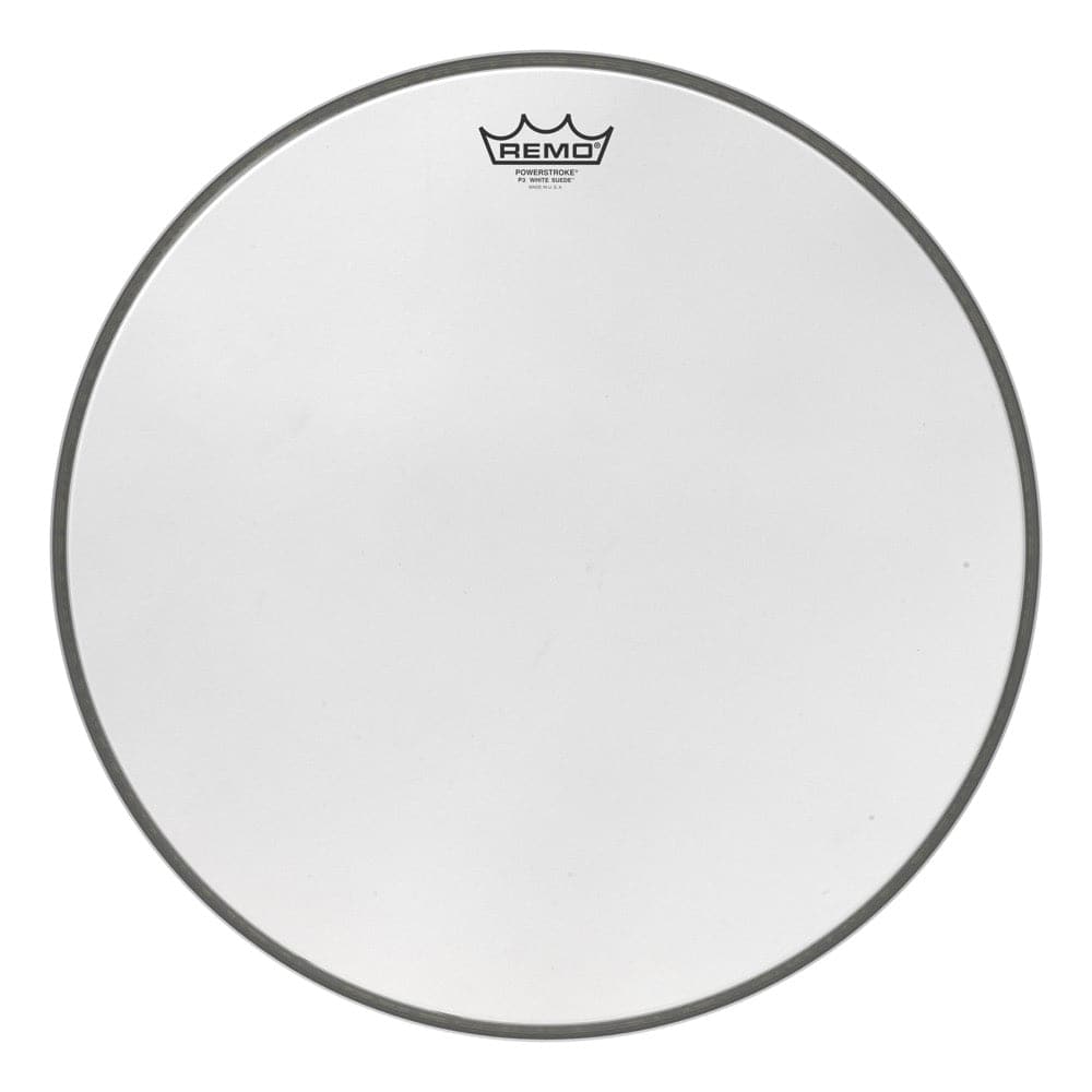Remo White Suede Powerstroke 18 Inch Bass Drum Head w/18 Inch