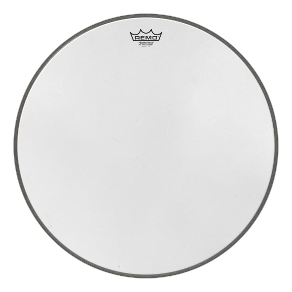 Remo White Suede Powerstroke 20 Inch Bass Drum Head