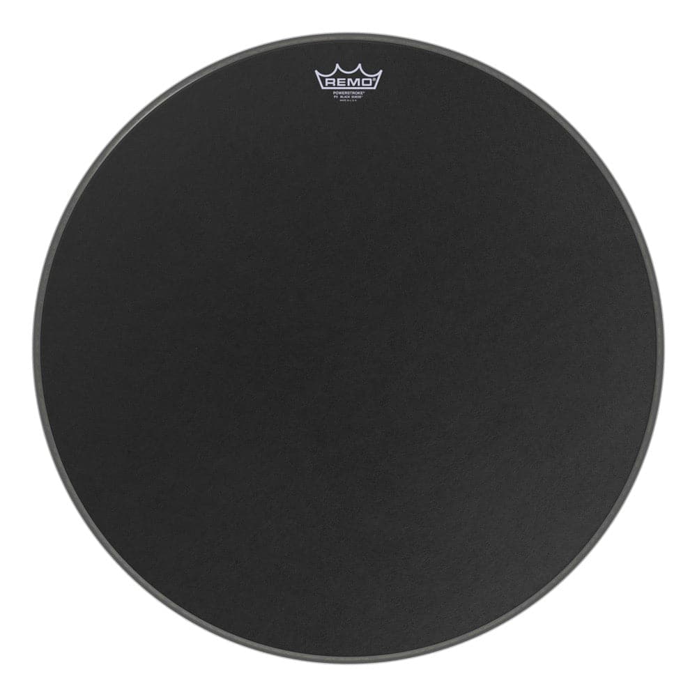 Remo Black Suede Powerstroke P3 24 Inch Bass Drum Head