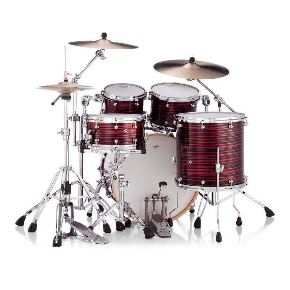 Pearl Reference One 4pc Drum Set w/22x18BD w/Standard R2 Mounts Red Oyster Swirl