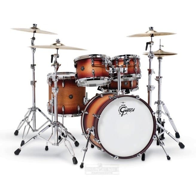 Gretsch Renown 5 Pc Drum Set 20/10/12/14/14sn Satin Tobacco Burst