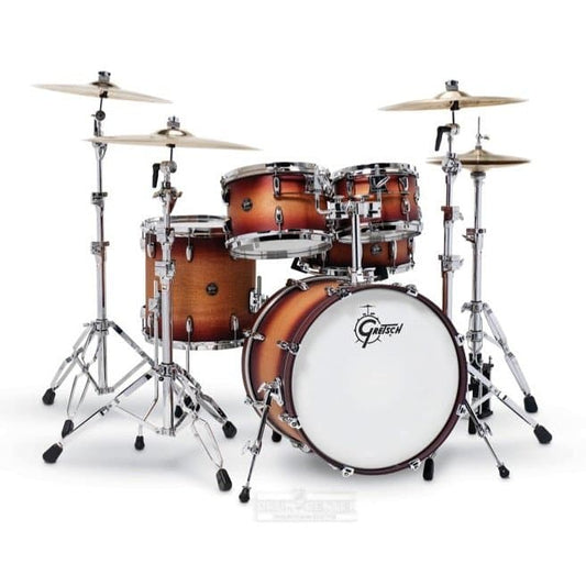 Gretsch Renown 5 Pc Drum Set 20/10/12/14/14sn Satin Tobacco Burst