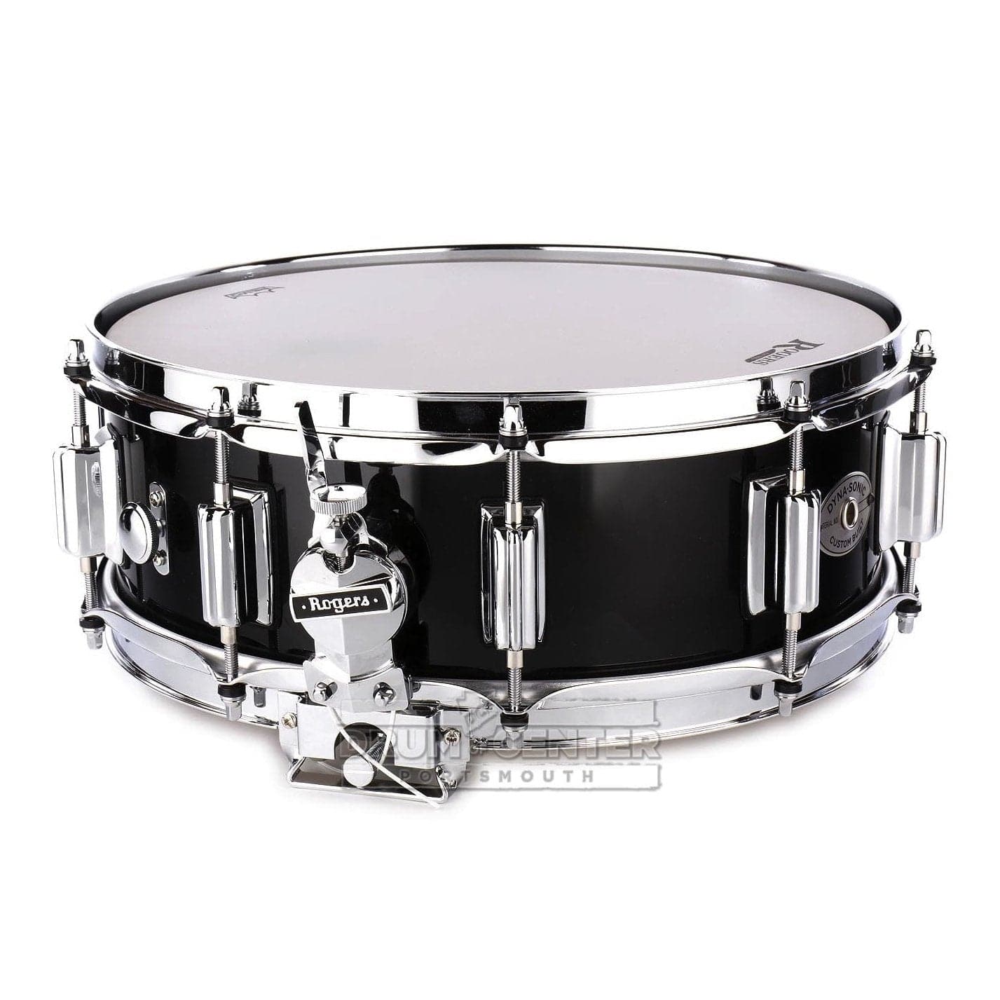 Rogers Dyna-sonic Wood Shell Snare Drum 14x5 Black Lacquer