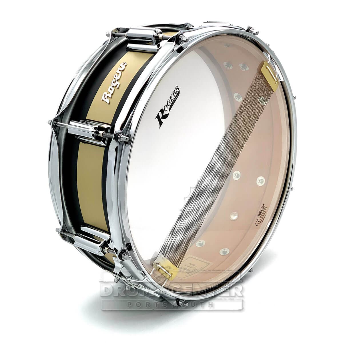 Rogers Tower Limited Edition Snare Drum 14x5 Satin Black/Gold Duco