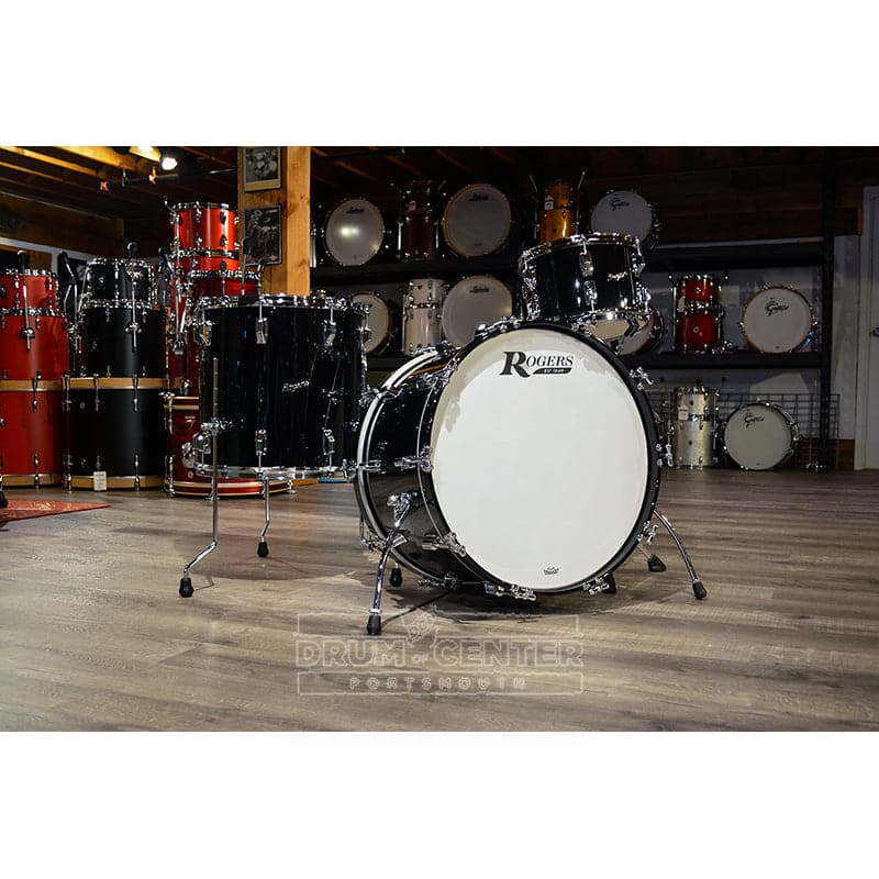 Rogers Covington Series 3pc Drum Set 12/16/22 Black Gloss