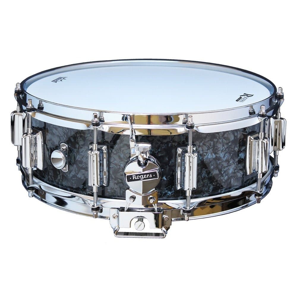 Rogers Dyna-sonic 14x5 Wood Shell Snare Drum Black Pearl w/Beavertail Lugs