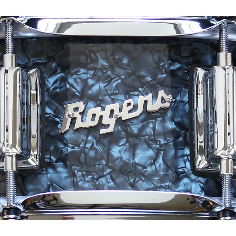 Rogers Dyna-sonic 14x5 Wood Shell Snare Drum Black Pearl w/Beavertail Lugs