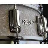 Rogers Dyna-sonic 14x5 Wood Shell Snare Drum White Marine Pearl w/Beavertail Lugs