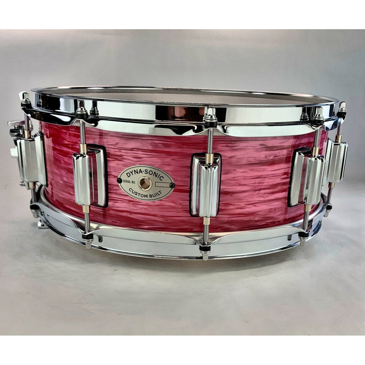 Rogers Dyna-sonic Wood Shell Snare Drum 14x5 Red Ripple Beavertail