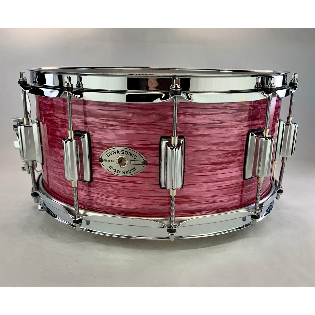 Rogers Dyna-sonic Wood Shell Snare Drum 14x6.5 Red Ripple Beavertail