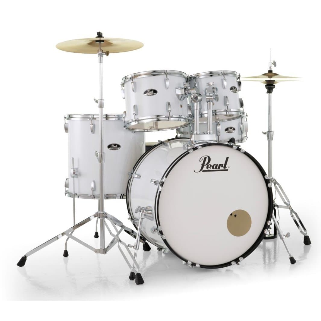 Pearl Roadshow Complete 5pc Drum Set Pure White