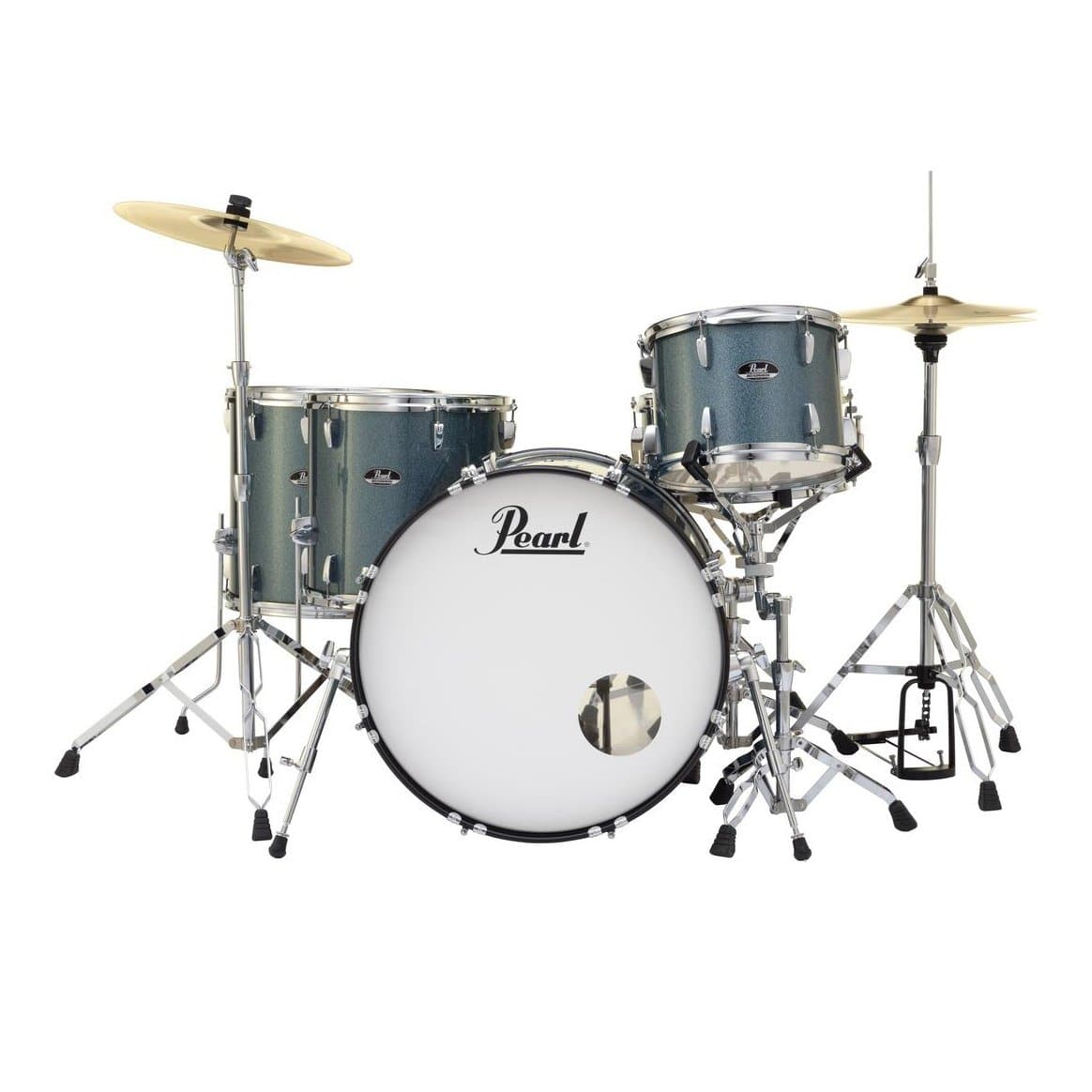 Pearl Roadshow 5-pc Classic Rock Drum Set w/Hardware and Cymbals - Aqua Blue Glitter