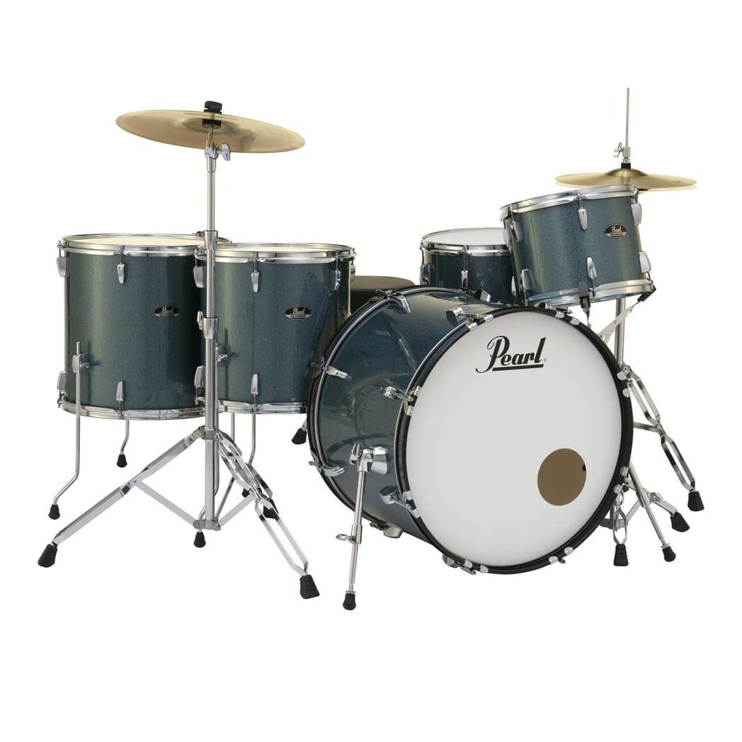Pearl Roadshow 5-pc Classic Rock Drum Set w/Hardware and Cymbals - Aqua Blue Glitter