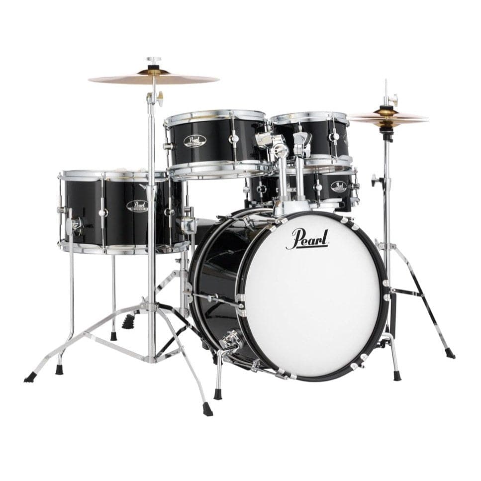 Pearl Roadshow Jr. 5-pc. Drum Set W/hardware And Cymbals - Jet Black