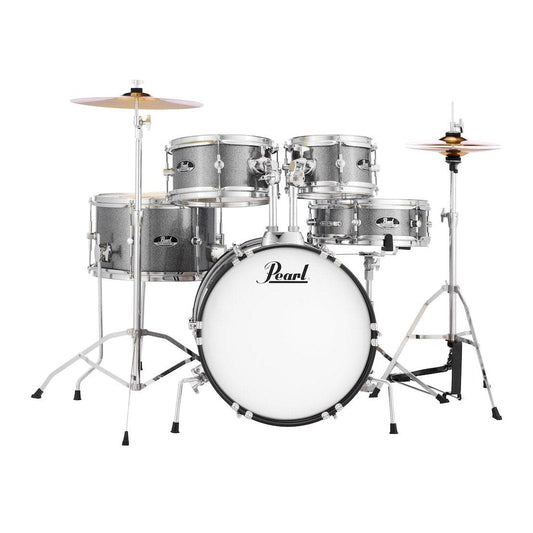 Pearl Roadshow Jr. 5-pc. Drum Set W/hardware And Cymbals - Grindstone Sparkle