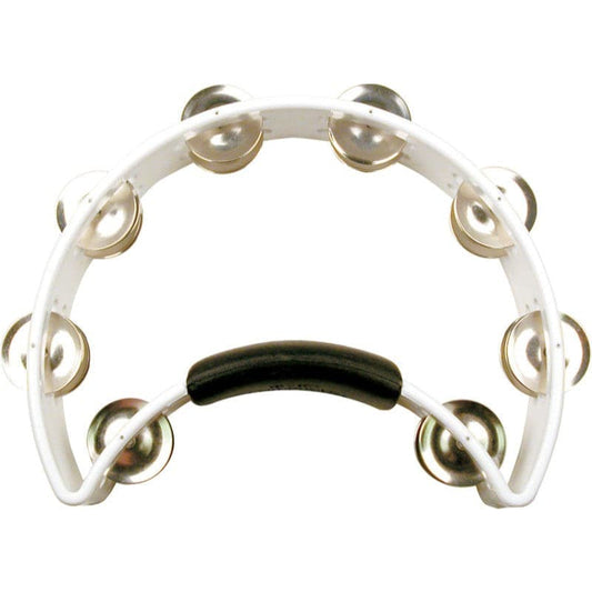 Rhythm Tech Tambourine White Nickel Jingles