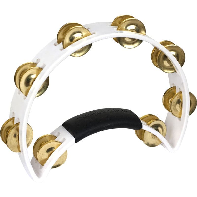 Rhythm Tech Tambourine White Brass Jingles