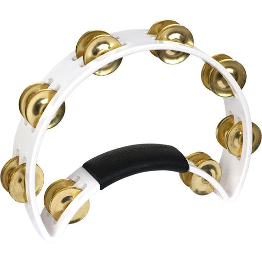 Rhythm Tech Tambourine White Brass Jingles