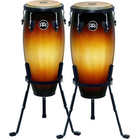 Meinl Headliner Wood Congas 10 & 11 Set, Incl. Basket Stands Vintage Sunburst