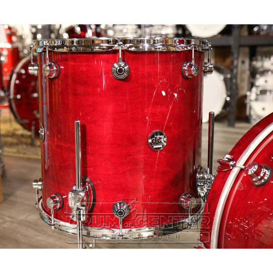DW Performance 3pc Lacquer Drum Set 22/12/16 Cherry Stain