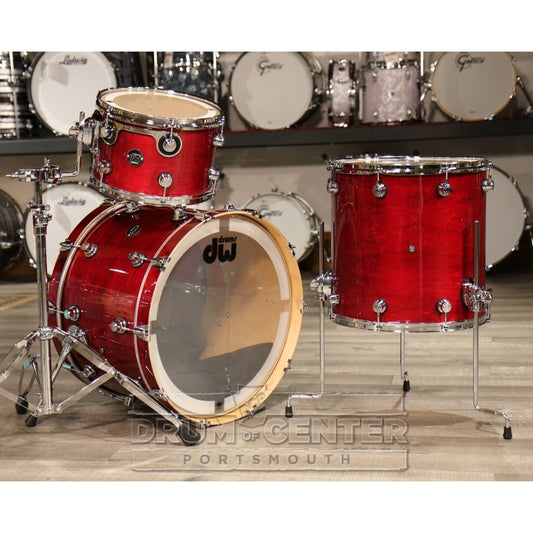 DW Performance 3pc Lacquer Drum Set 22/12/16 Cherry Stain