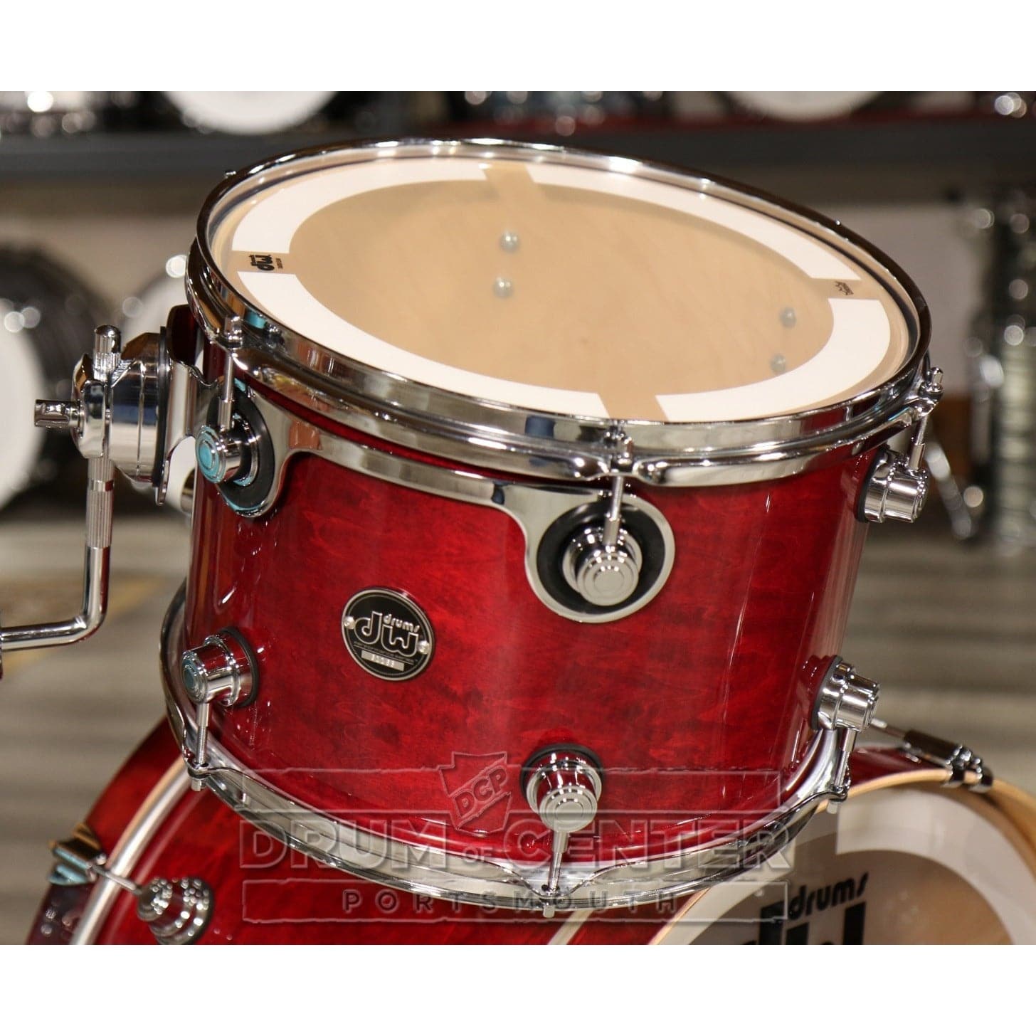DW Performance 3pc Lacquer Drum Set 22/13/16 Cherry Stain