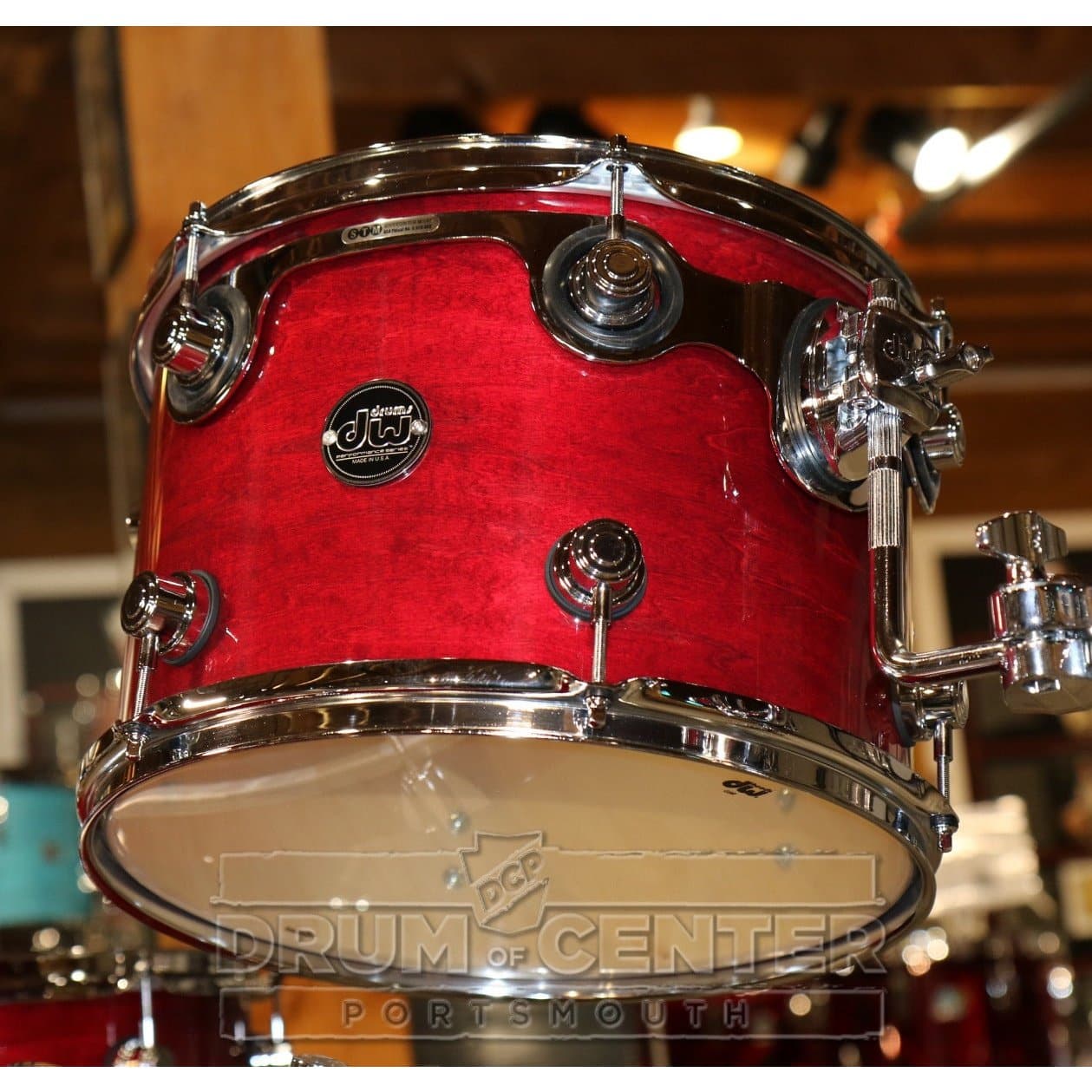 DW Performance 3pc Lacquer Drum Set 24/13/16 Cherry Stain