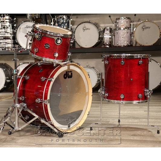 DW Performance 3pc Lacquer Drum Set 24/13/16 Cherry Stain