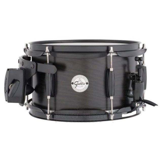 Gretsch 6X10 Ash 6 Lug Satin Ebony Snare Drum With Mount!