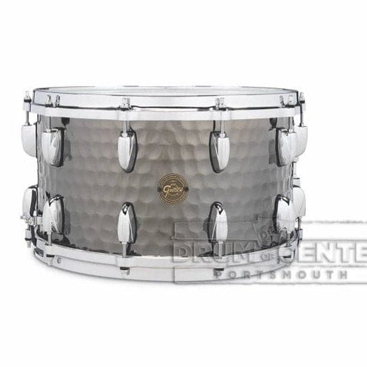 Gretsch S1-0814-BSH Full Range Hammered Black Steel Snare Drum 14x8