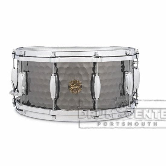 Gretsch Full Range Hammered Black Steel Snare Drum 14x6.5