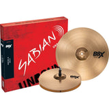 Sabian B8X First Pack w/ 13" Hi Hat Cymbals, 16" Crash