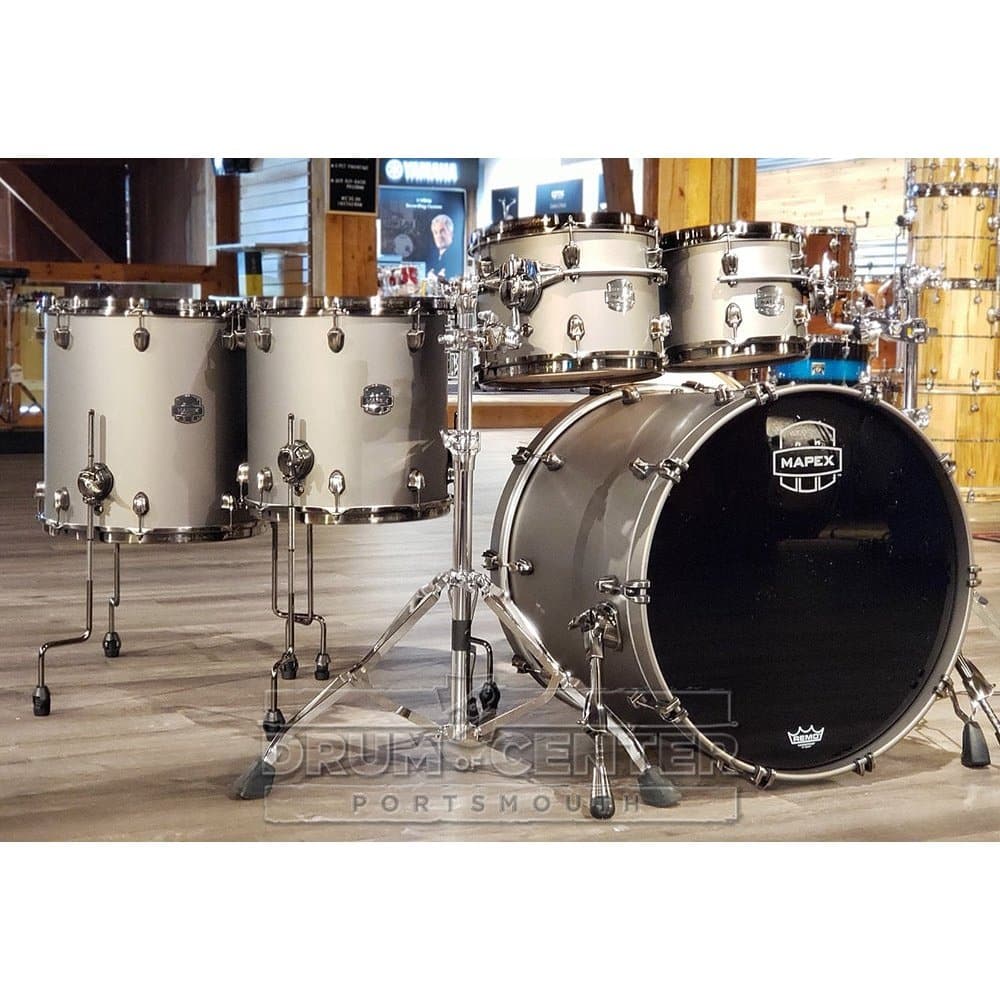 Mapex Saturn Evolution Workhorse 5 Pc Maple Drum Set Without Snare - 22/10/12/14/16 - Gun Metal Grey