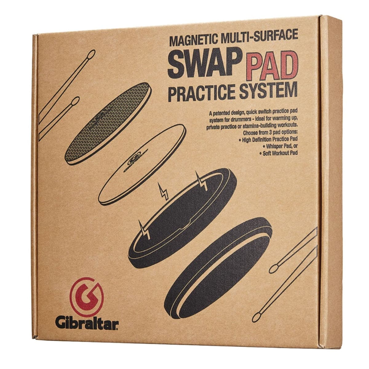 Gibraltar SC-SWAP Magentic Multi-Surface Swap Pad Practice System