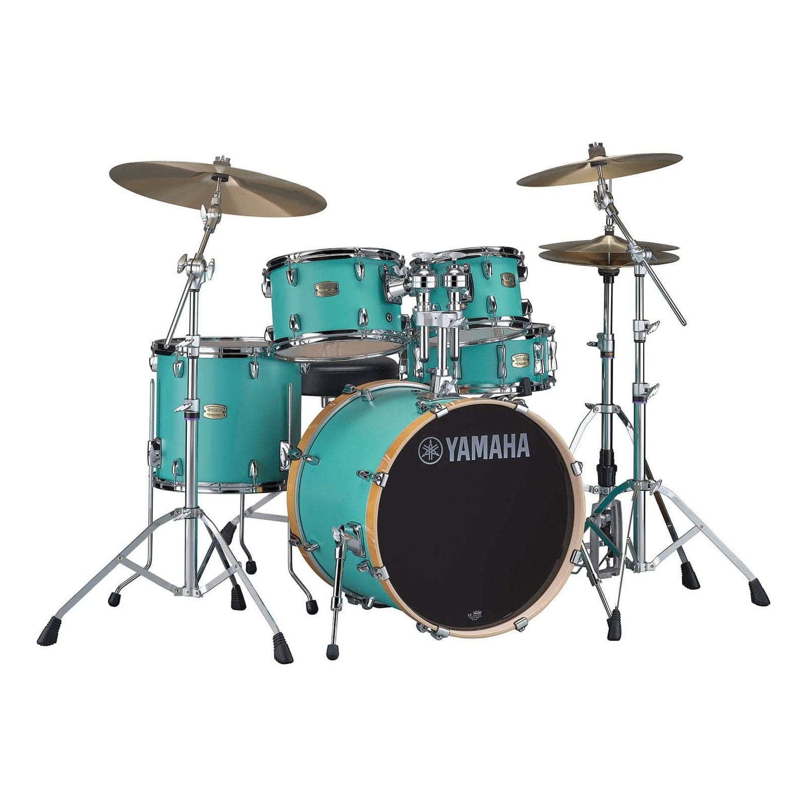 Yamaha Stage Custom Birch 5pc Drum Set w/20BD & 780 Hardware - Matte Surf Green