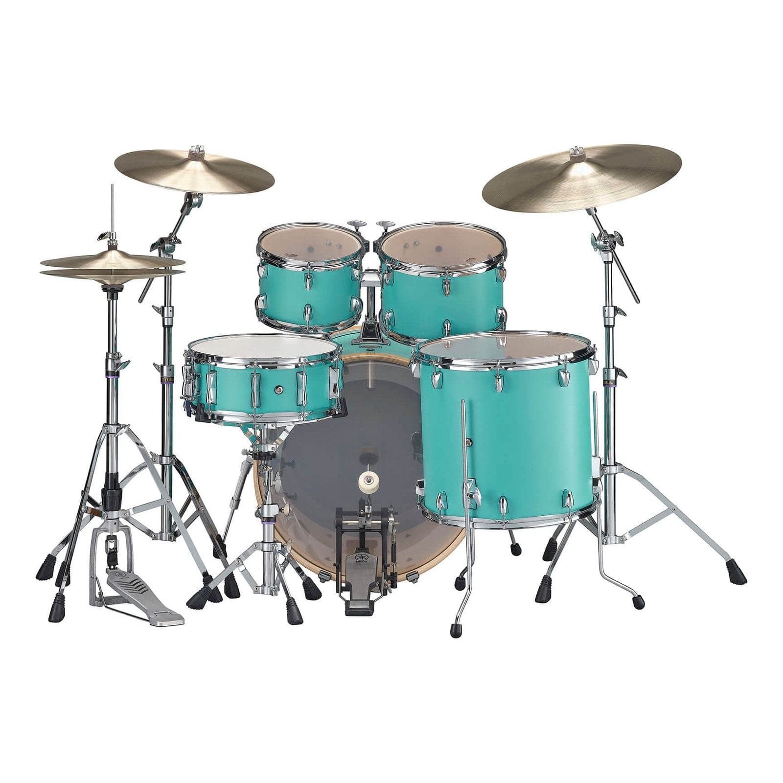 Yamaha Stage Custom Birch 5pc Drum Set w/22BD & 780 Hardware - Matte Surf Green