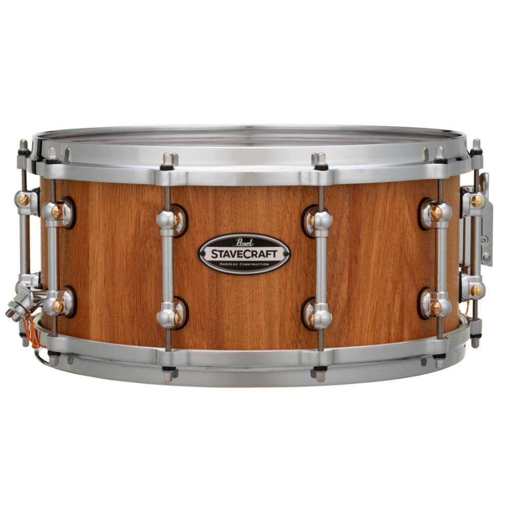 Pearl Stavecraft Makha Snare Drum 14x6.5 Hand Rubbed Natural Finish DEMO MODEL