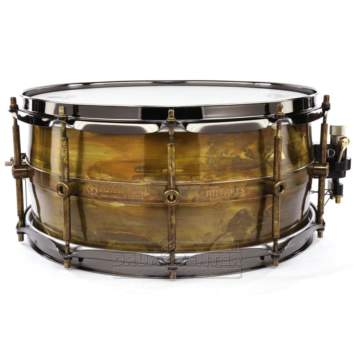 Schagerl Antares Brass Snare Drum 14x6.5 w/ Black Hardware