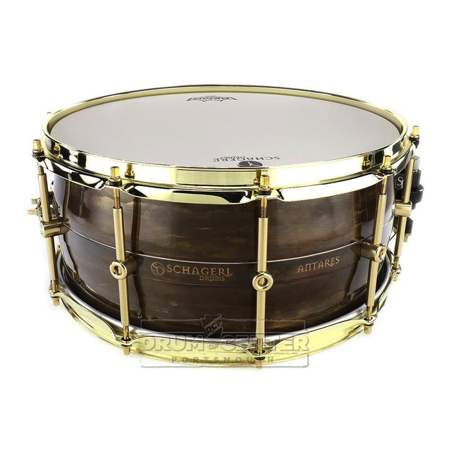 Schagerl Antares Snare Drum 14x6.5 Brass - Dark Vintage