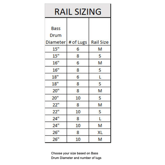 INDe Drum Labs Ultralight Low Profile Drill-Free Rail X-Large
