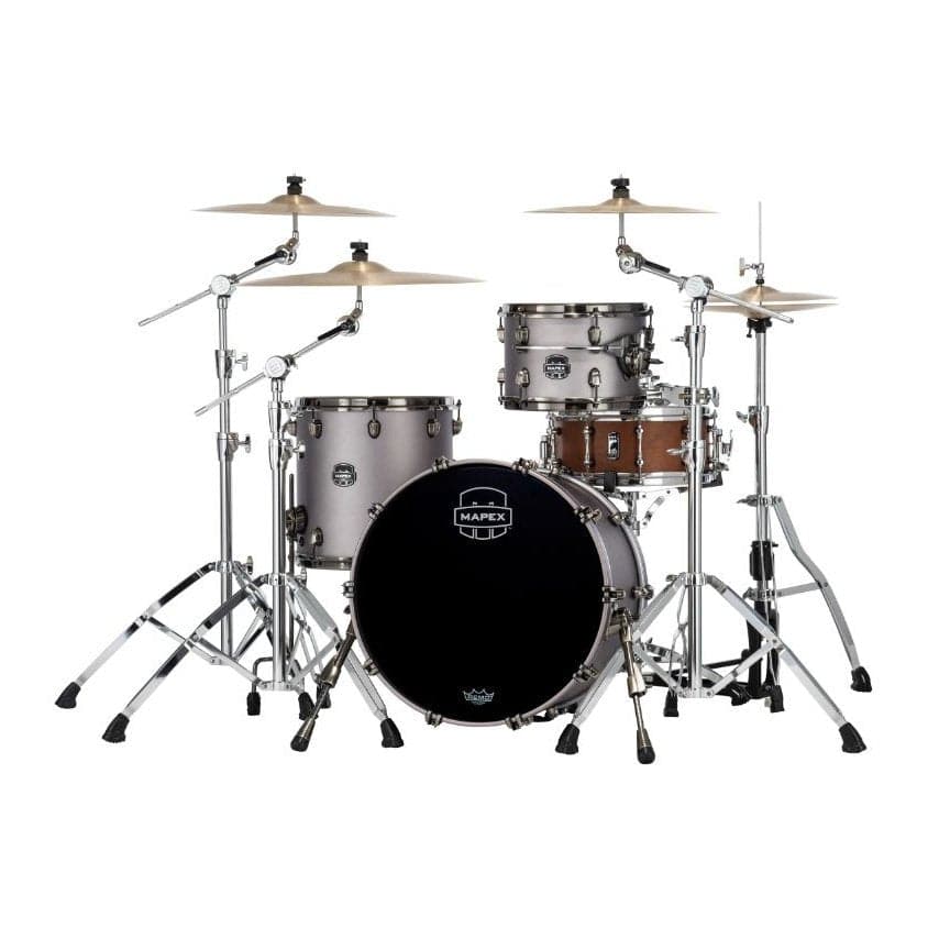 Mapex Saturn Evolution Hybrid Straight Ahead 3 Drum Set Without Snare - 20/ 12/14 - Gun Metal Grey