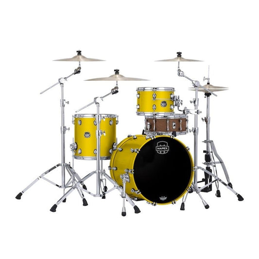 Mapex Saturn Evolution Hybrid Straight Ahead 3 Pc Drum Set Without Snare - 20/ 12/14 - Tuscan Yellow