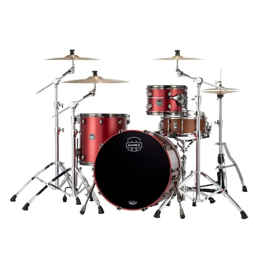 Mapex Saturn Evolution Hybrid Organic Rock 3 Pc Drum Set Without Snare - 22/12/16 - Tuscan Red