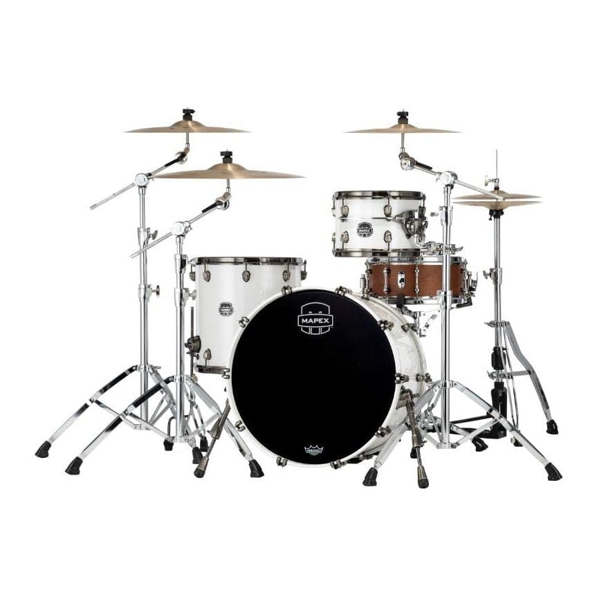 Mapex Saturn Evolution Hybrid Organic Rock 3 Pc Drum Set Without Snare - 22/12/16 - Polar White
