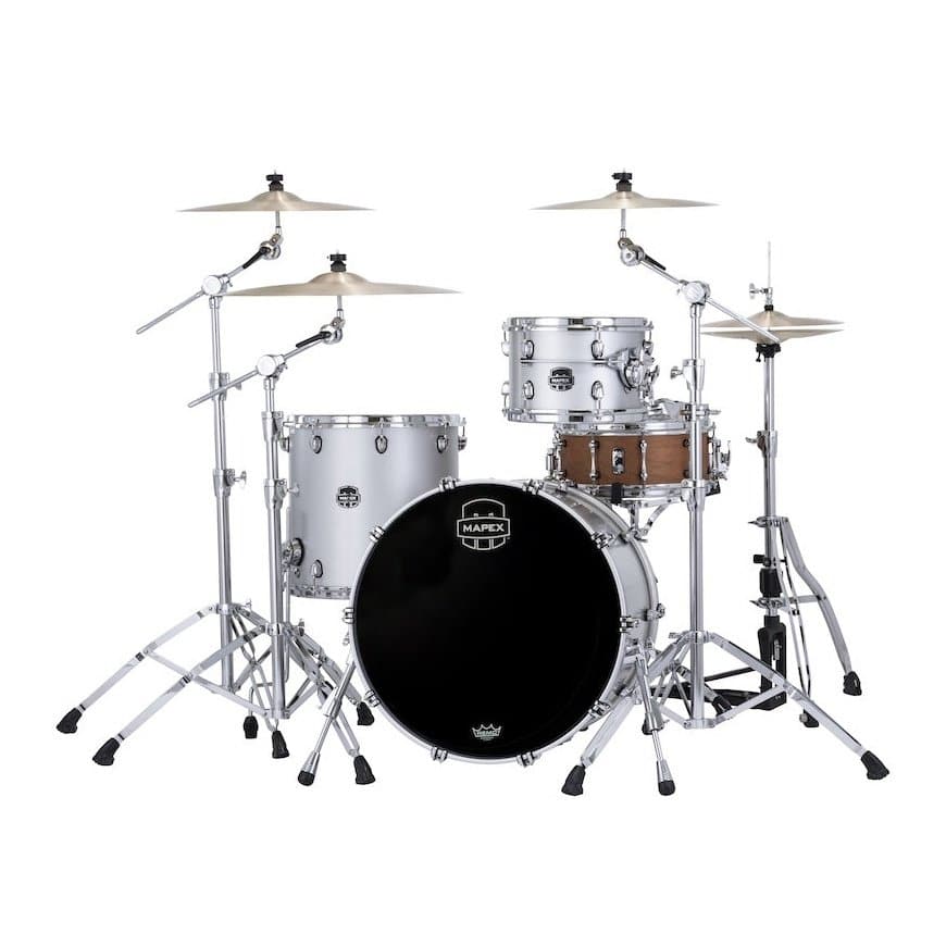 Mapex Saturn Evolution Hybrid Organic Rock 3 Pc Drum Set Without Snare - 22/12/16 - Iridium Silver