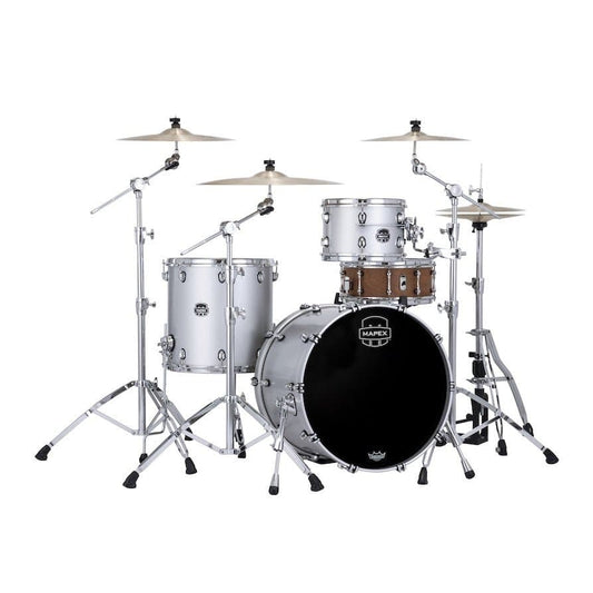 Mapex Saturn Evolution Hybrid Organic Rock 3 Pc Drum Set Without Snare - 22/12/16 - Iridium Silver